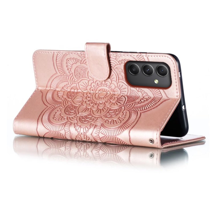 For Samsung Galaxy A35 5G Sun Mandala Embossing Pattern Phone Leather Case