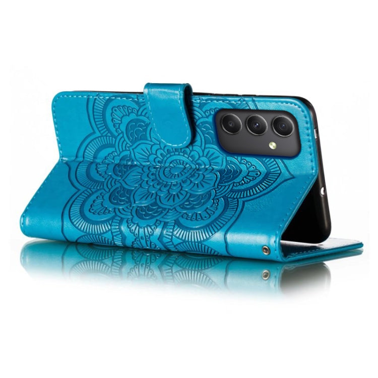 For Samsung Galaxy A35 5G Sun Mandala Embossing Pattern Phone Leather Case