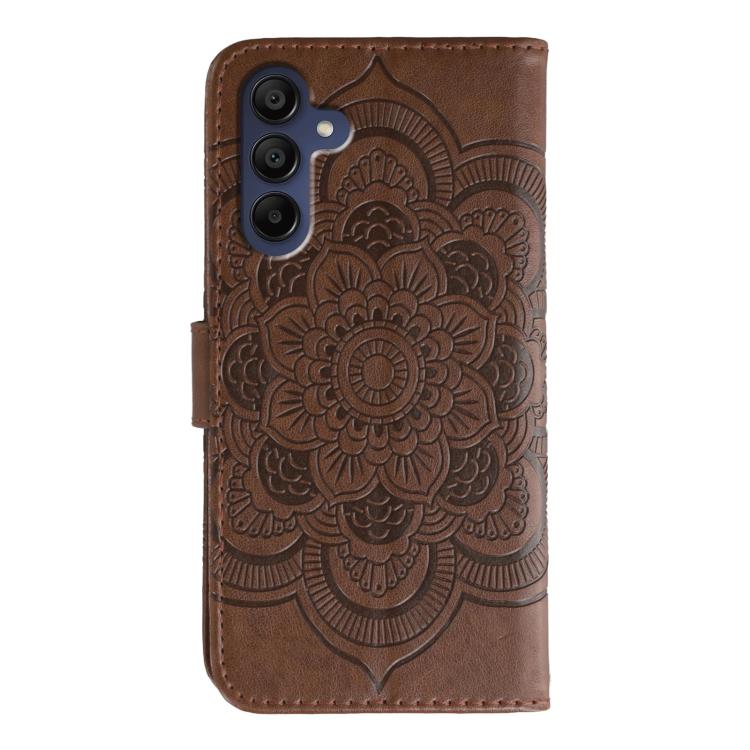 For Samsung Galaxy A16 / A26 Sun Mandala Embossing Pattern Phone Leather Case