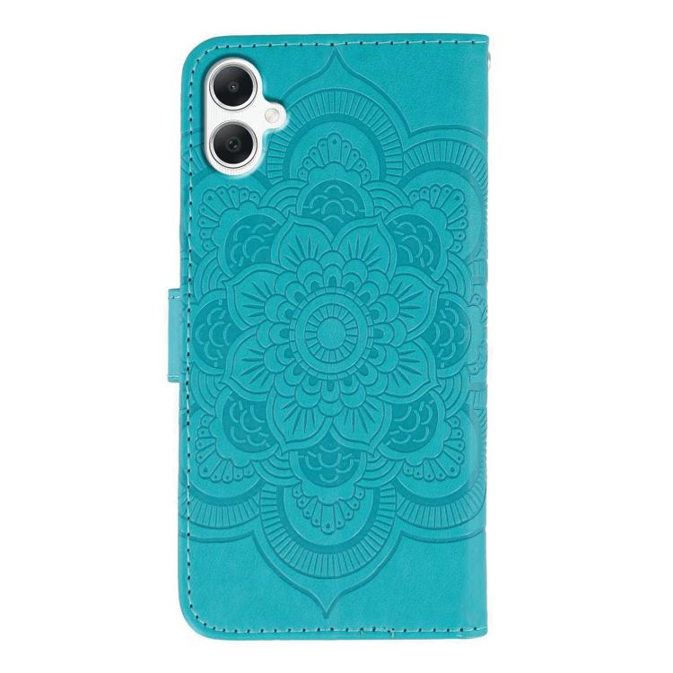 For Samsung Galaxy A05 Sun Mandala Embossing Pattern Phone Leather Case