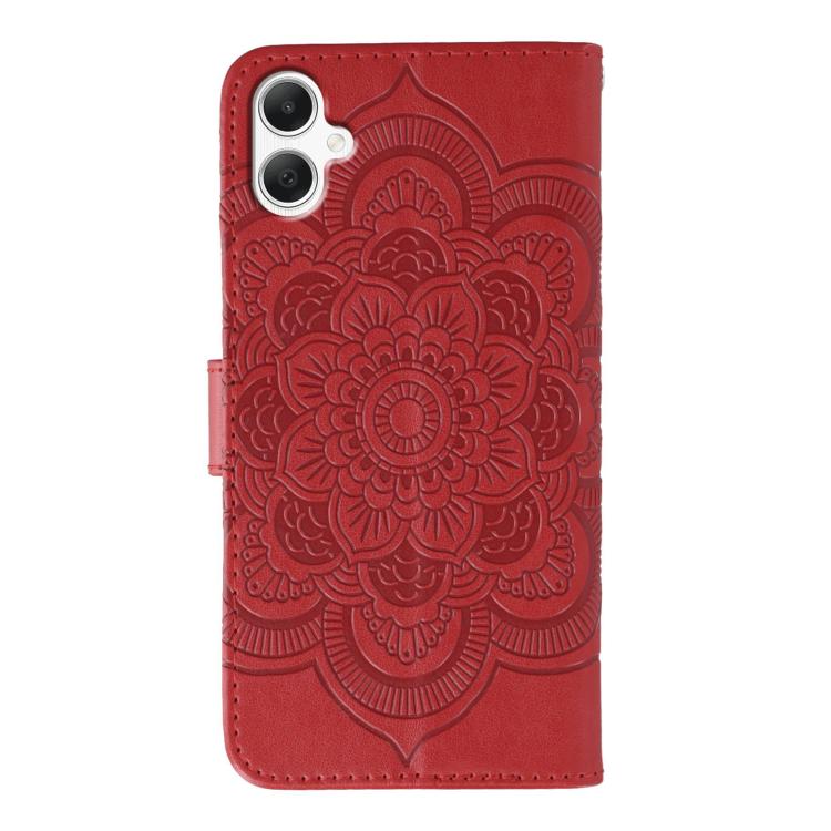 For Samsung Galaxy A06 4G / 5G / A07 5G Sun Mandala Embossing Pattern Phone Leather Case
