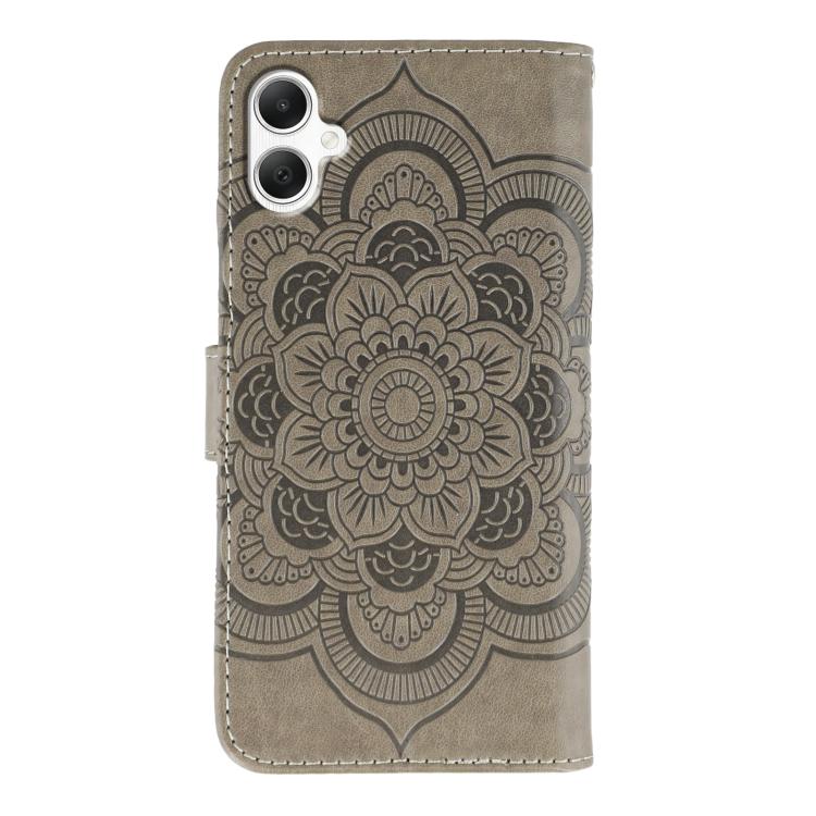 For Samsung Galaxy A06 4G / 5G / A07 5G Sun Mandala Embossing Pattern Phone Leather Case