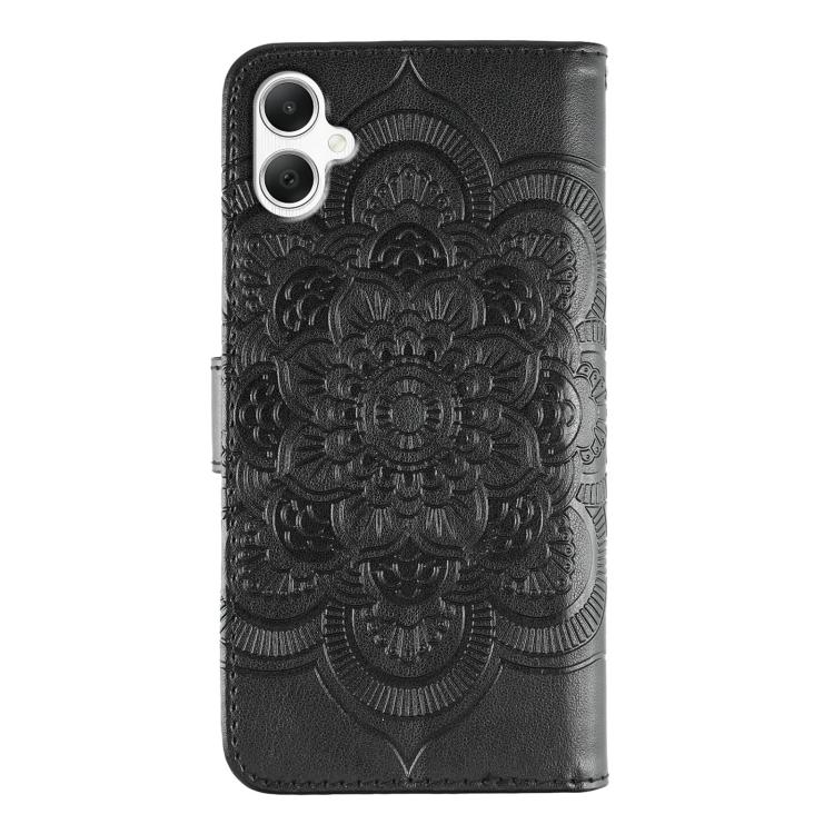 For Samsung Galaxy A06 4G / 5G / A07 5G Sun Mandala Embossing Pattern Phone Leather Case