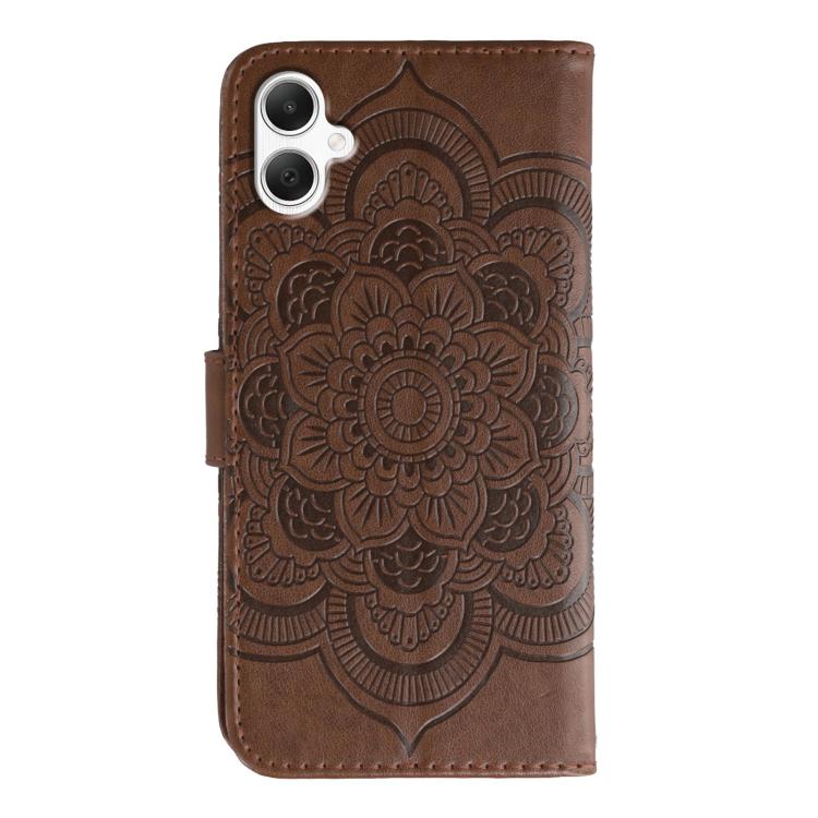 For Samsung Galaxy A06 4G / 5G / A07 5G Sun Mandala Embossing Pattern Phone Leather Case
