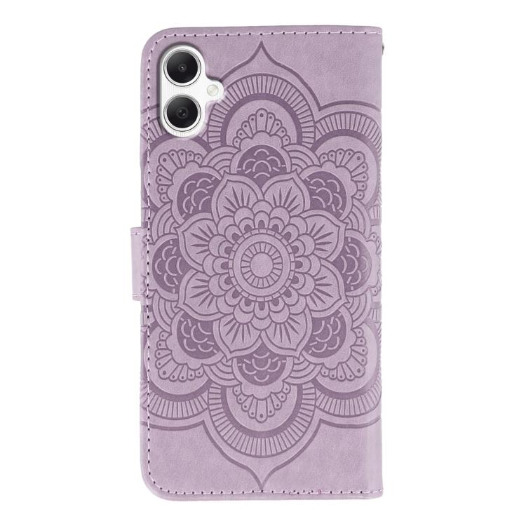 For Samsung Galaxy A06 4G / 5G / A07 5G Sun Mandala Embossing Pattern Phone Leather Case