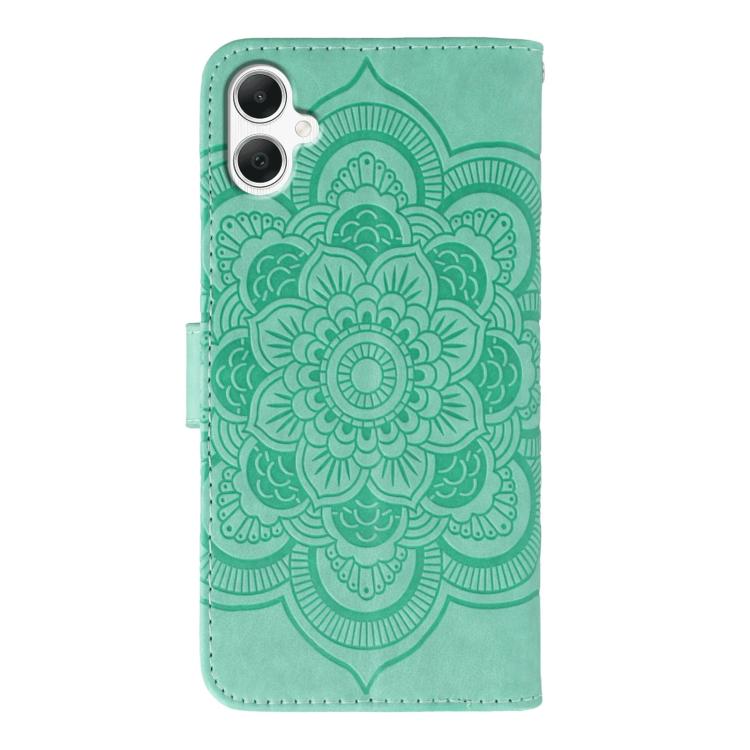 For Samsung Galaxy A06 4G / 5G / A07 5G Sun Mandala Embossing Pattern Phone Leather Case