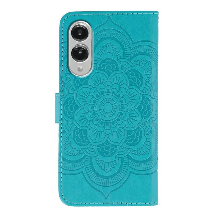 For Samsung Galaxy S25 Edge 5G Sun Mandala Embossing Pattern Phone Leather Case