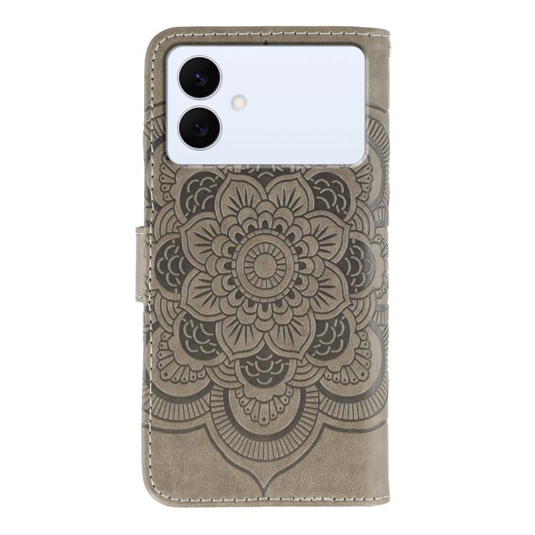 For Samsung Galaxy S26 Edge 5G Sun Mandala Embossing Pattern Phone Leather Case