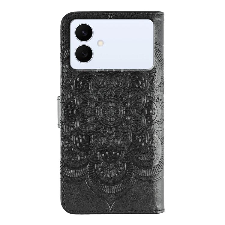 For Samsung Galaxy S26 Edge 5G Sun Mandala Embossing Pattern Phone Leather Case