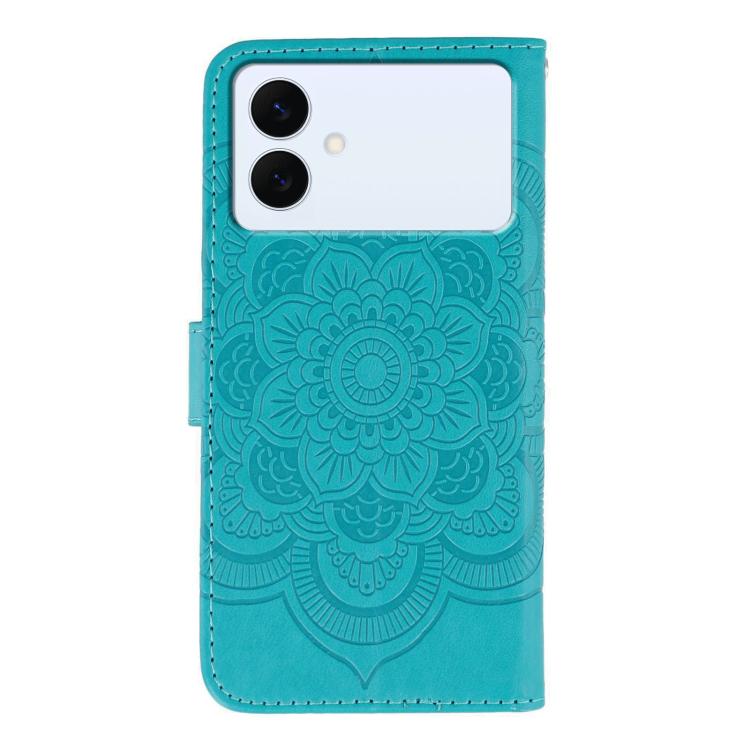 For Samsung Galaxy S26 Edge 5G Sun Mandala Embossing Pattern Phone Leather Case