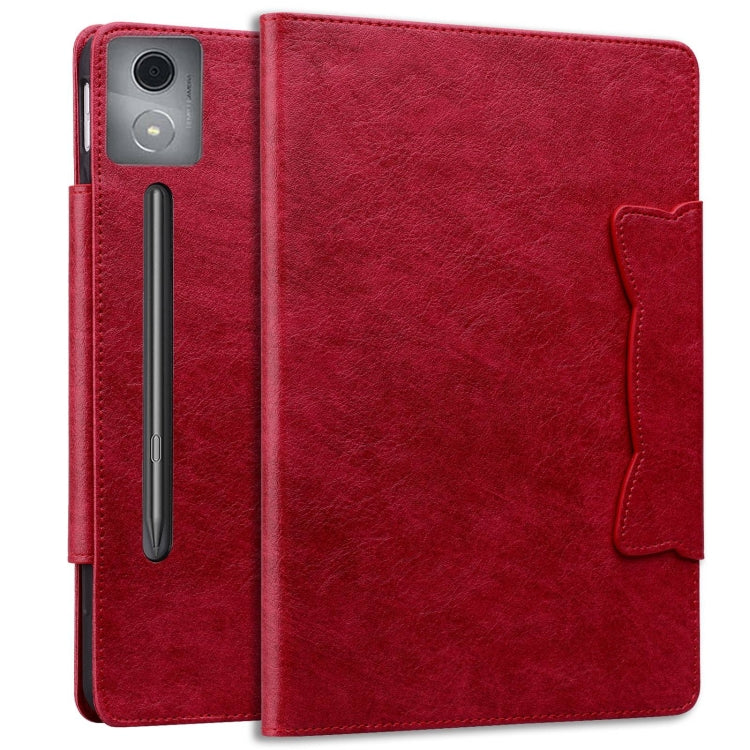 For Lenovo Xiaoxin Pad Pro 12.7 2025 Cat Buckle Leather Tablet Case