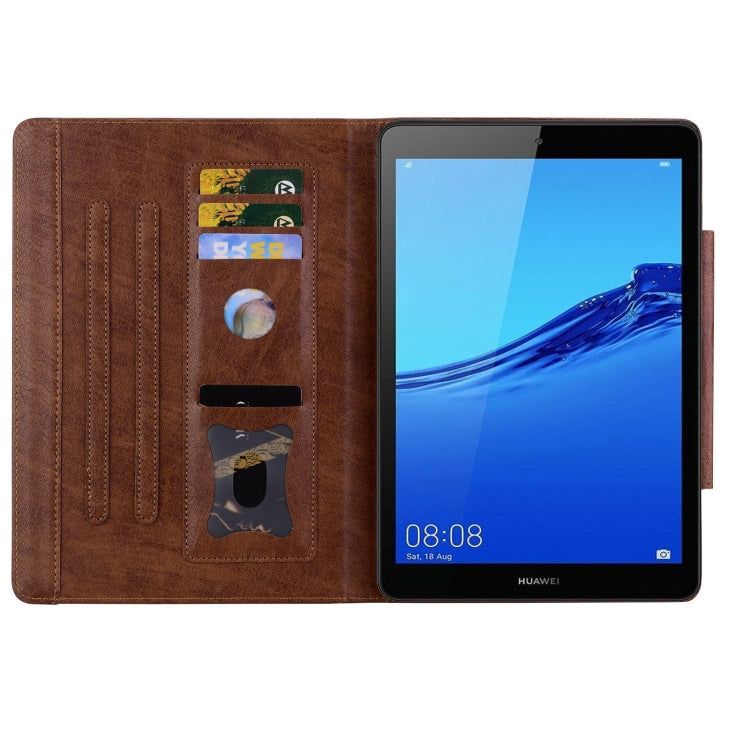 For Huawei MediaPad M5 Lite 8.0 inch Cat Buckle Leather Smart Tablet Case