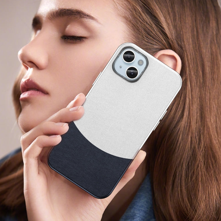 For iPhone 16 Plus Leather Texture MagSafe Magnetic TPU + PC Phone Case