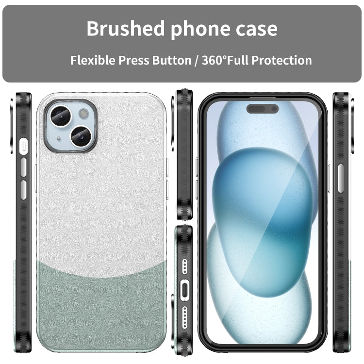 For iPhone 15 Plus Leather Texture MagSafe Magnetic TPU + PC Phone Case