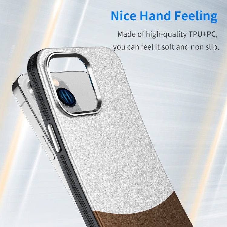 For iPhone 15 Plus Leather Texture MagSafe Magnetic TPU + PC Phone Case