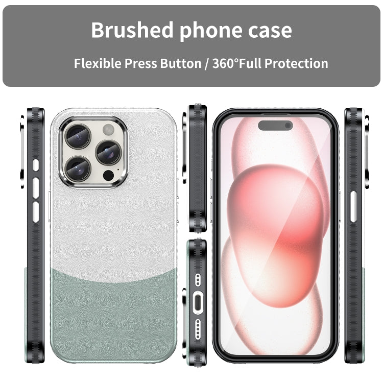 For iPhone 15 Pro Leather Texture MagSafe Magnetic TPU + PC Phone Case