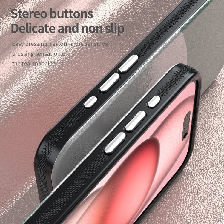 For iPhone 15 Pro Leather Texture MagSafe Magnetic TPU + PC Phone Case