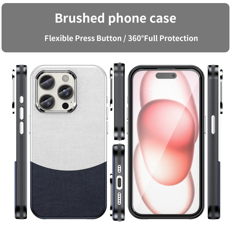 For iPhone 15 Pro Leather Texture MagSafe Magnetic TPU + PC Phone Case