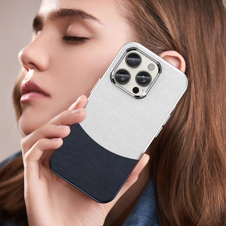 For iPhone 15 Pro Leather Texture MagSafe Magnetic TPU + PC Phone Case