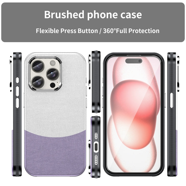 For iPhone 15 Pro Leather Texture MagSafe Magnetic TPU + PC Phone Case