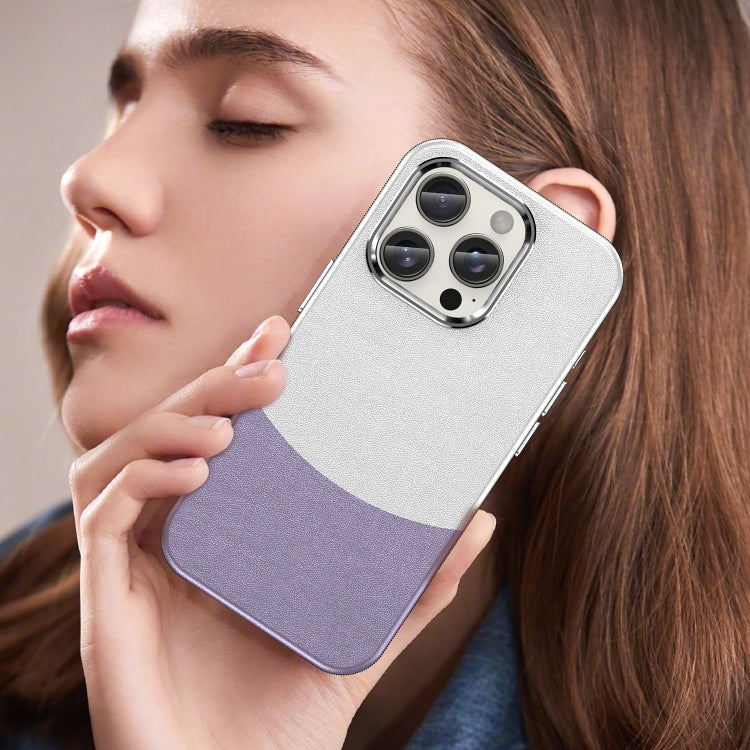 For iPhone 15 Pro Leather Texture MagSafe Magnetic TPU + PC Phone Case