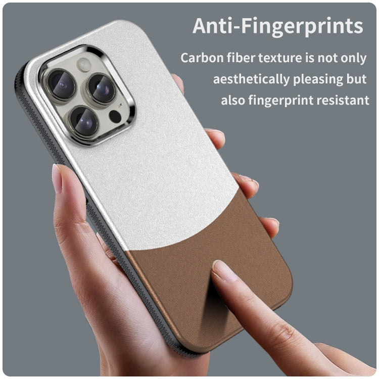 For iPhone 15 Pro Leather Texture MagSafe Magnetic TPU + PC Phone Case