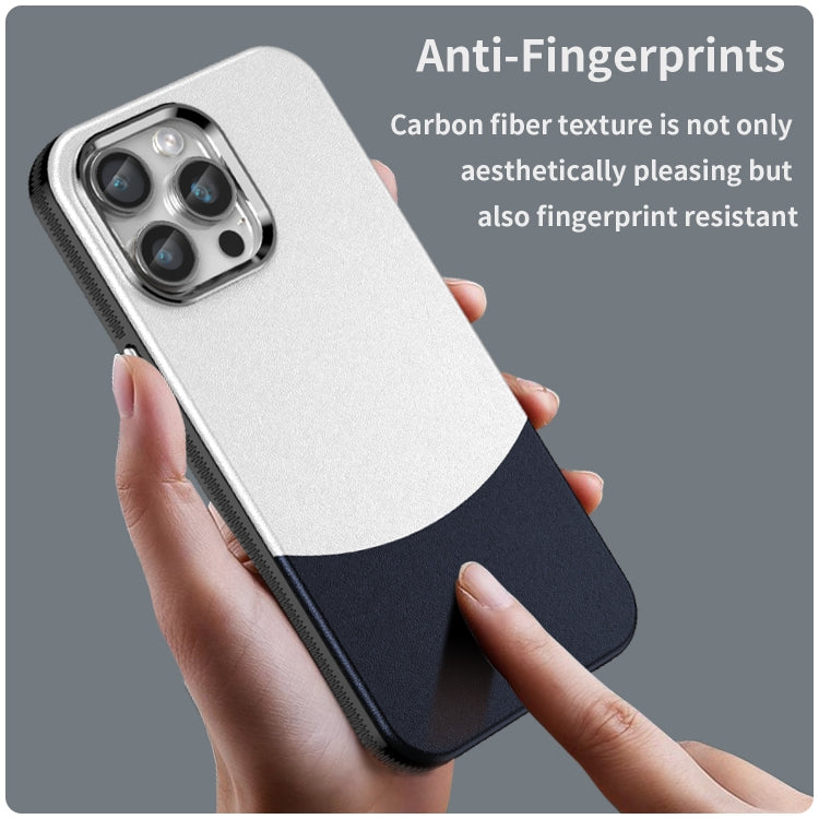 For iPhone 15 Pro Max Leather Texture MagSafe Magnetic TPU + PC Phone Case
