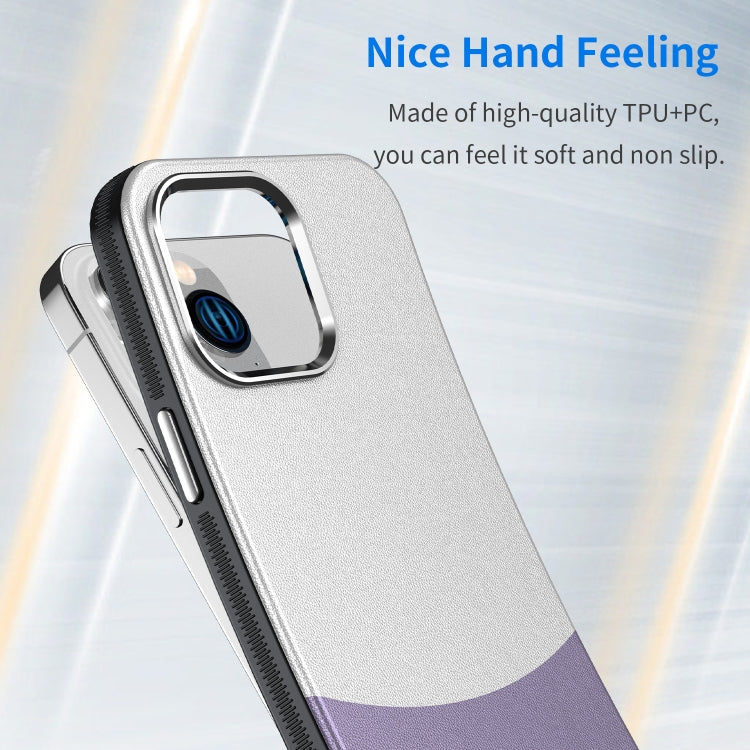 For iPhone 15 Pro Max Leather Texture MagSafe Magnetic TPU + PC Phone Case