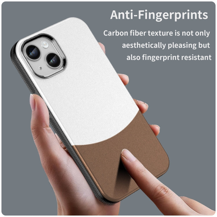 For iPhone 14 Leather Texture MagSafe Magnetic TPU + PC Phone Case
