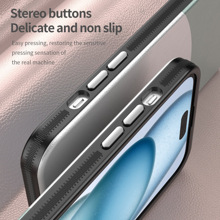 For iPhone 14 Plus Leather Texture MagSafe Magnetic TPU + PC Phone Case