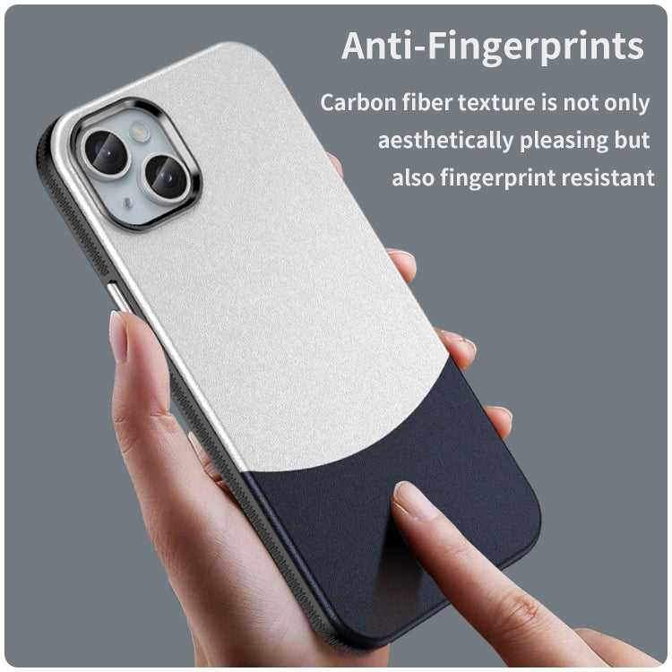 For iPhone 14 Plus Leather Texture MagSafe Magnetic TPU + PC Phone Case