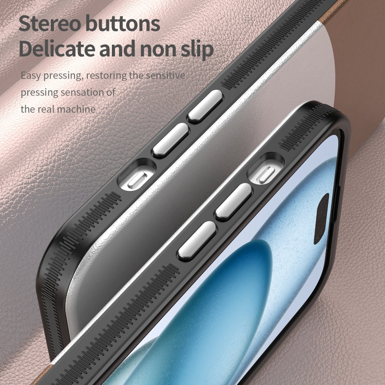 For iPhone 14 Plus Leather Texture MagSafe Magnetic TPU + PC Phone Case