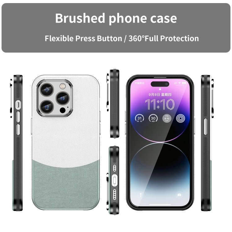 For iPhone 14 Pro Leather Texture MagSafe Magnetic TPU + PC Phone Case