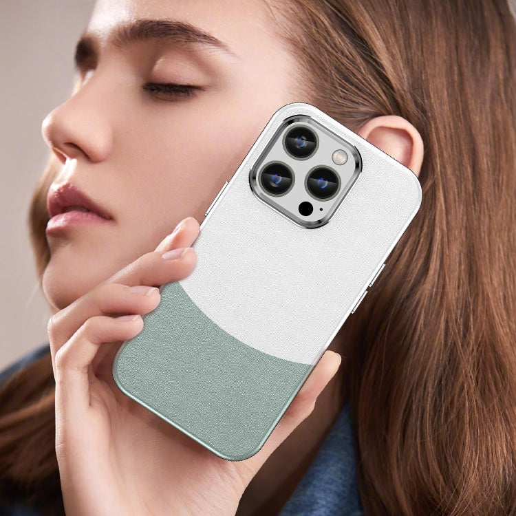 For iPhone 14 Pro Leather Texture MagSafe Magnetic TPU + PC Phone Case