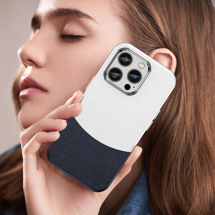 For iPhone 14 Pro Leather Texture MagSafe Magnetic TPU + PC Phone Case
