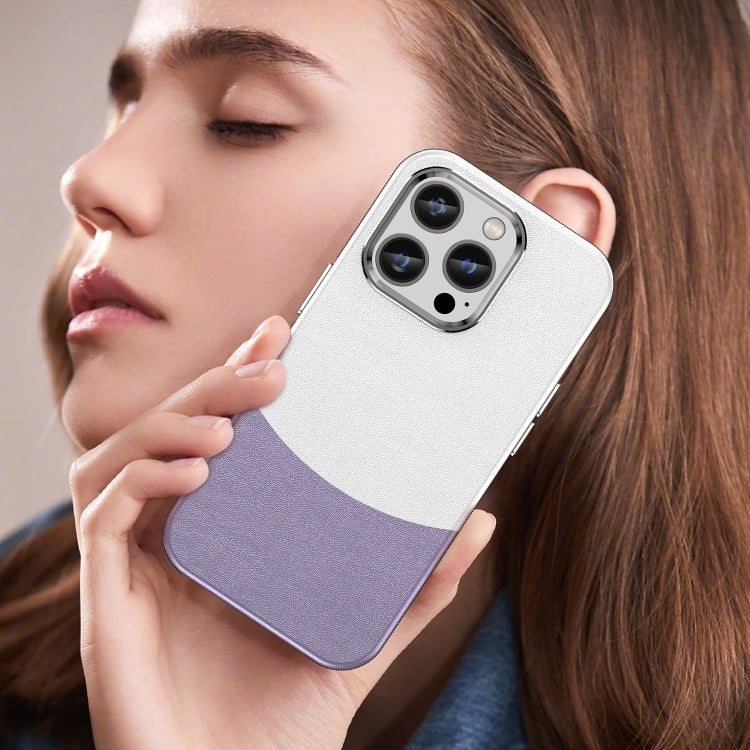 For iPhone 14 Pro Leather Texture MagSafe Magnetic TPU + PC Phone Case