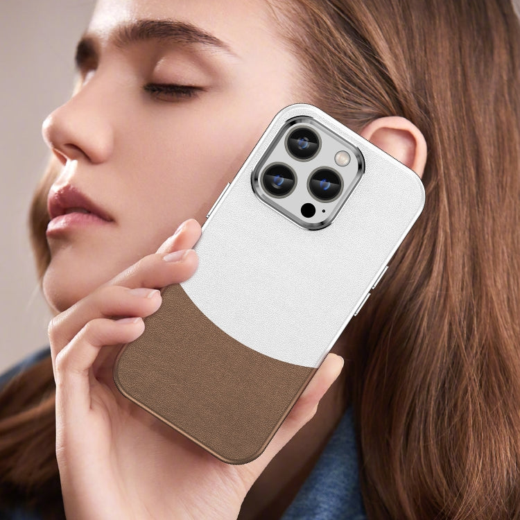 For iPhone 14 Pro Leather Texture MagSafe Magnetic TPU + PC Phone Case