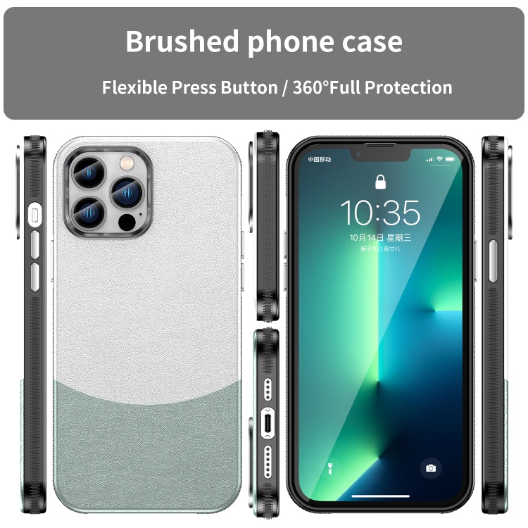For iPhone 13 Pro Max Leather Texture MagSafe Magnetic TPU + PC Phone Case