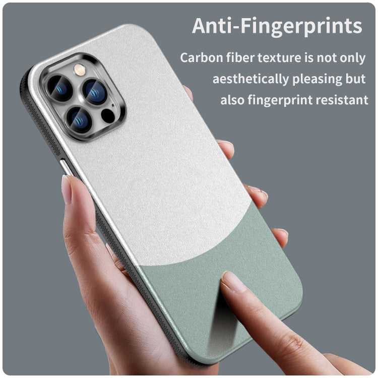 For iPhone 13 Pro Max Leather Texture MagSafe Magnetic TPU + PC Phone Case