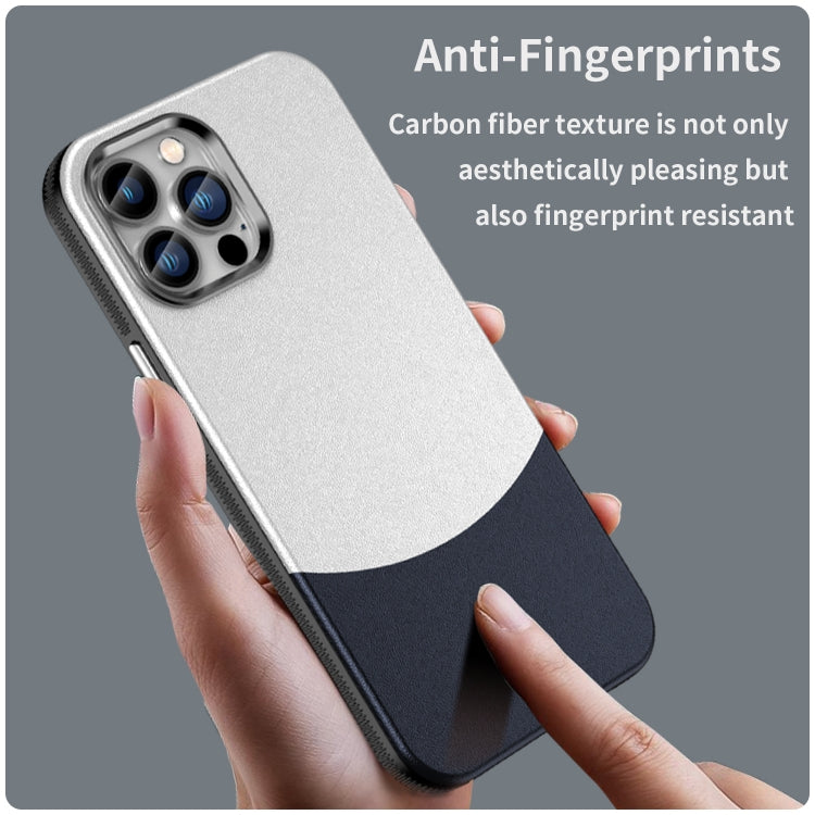 For iPhone 13 Pro Max Leather Texture MagSafe Magnetic TPU + PC Phone Case