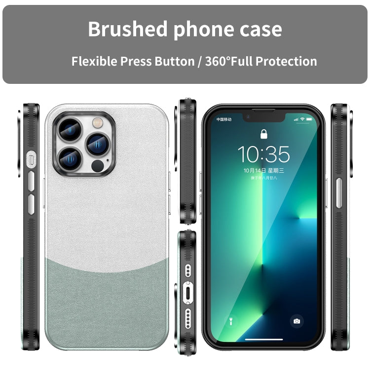 For iPhone 13 Pro Leather Texture MagSafe Magnetic TPU + PC Phone Case