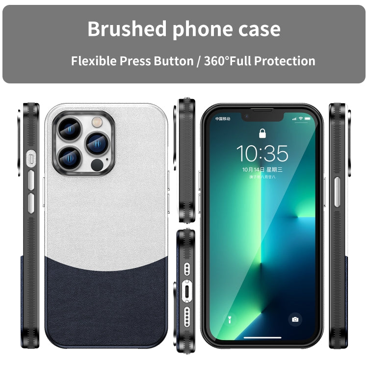 For iPhone 13 Pro Leather Texture MagSafe Magnetic TPU + PC Phone Case