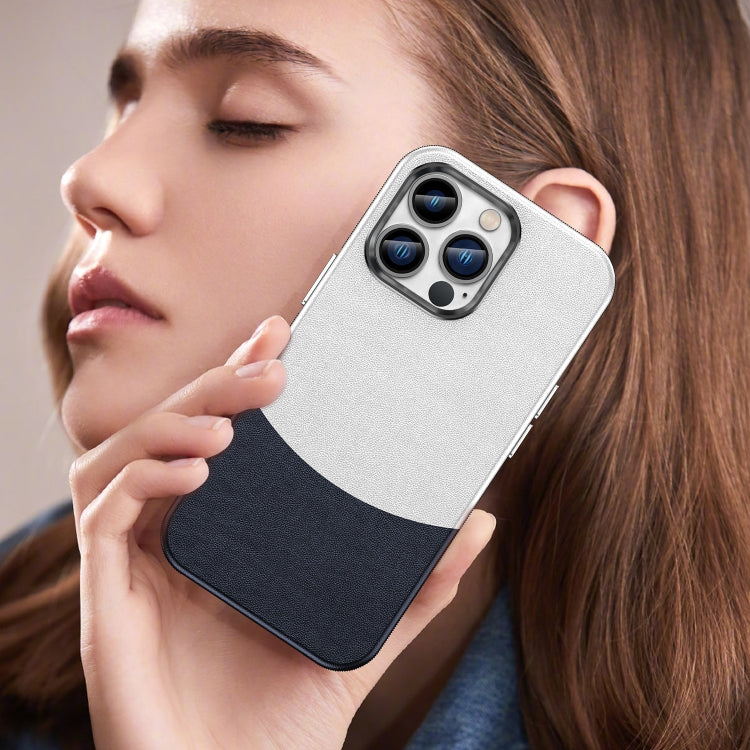 For iPhone 13 Pro Leather Texture MagSafe Magnetic TPU + PC Phone Case