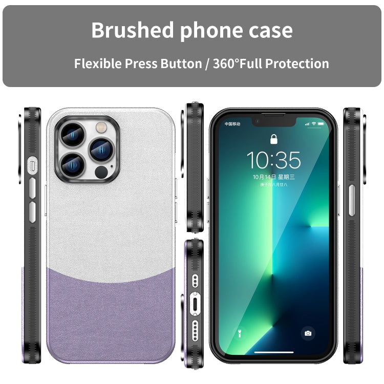 For iPhone 13 Pro Leather Texture MagSafe Magnetic TPU + PC Phone Case