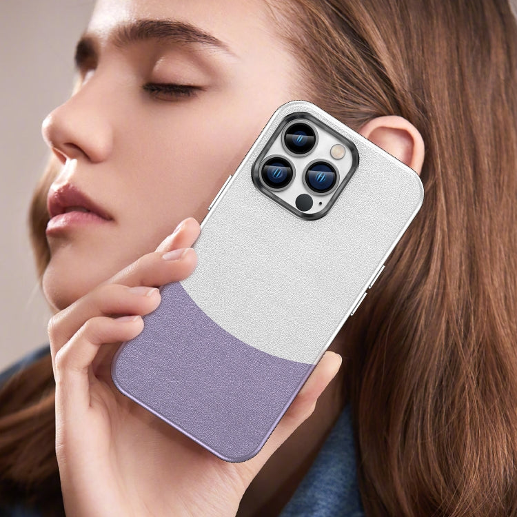For iPhone 13 Pro Leather Texture MagSafe Magnetic TPU + PC Phone Case