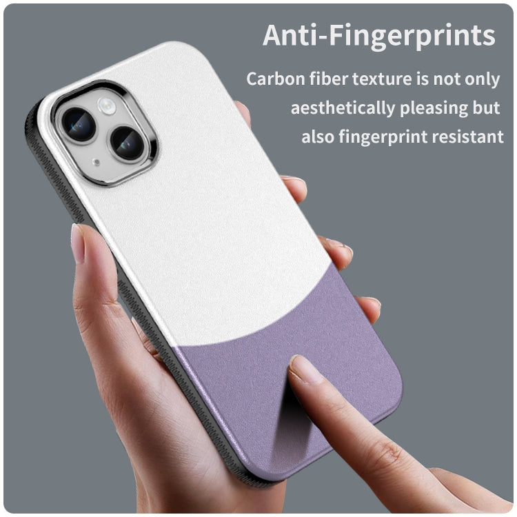 For iPhone 13 Leather Texture MagSafe Magnetic TPU + PC Phone Case