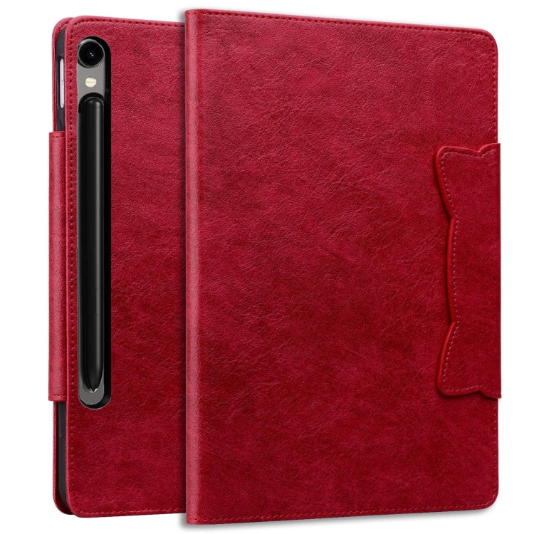 For Samsung Galaxy Tab S9 FE / S9 / S8 Cat Buckle Leather Smart Tablet Case