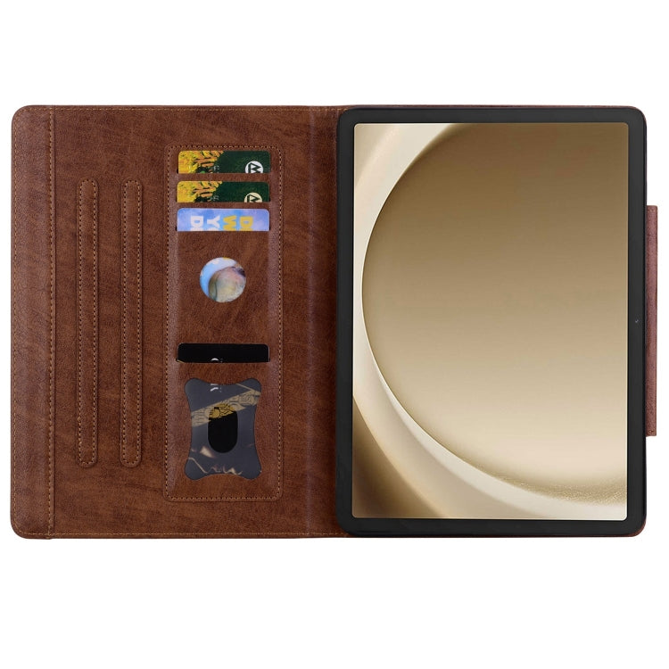 For Samsung Galaxy Tab A11+ / A9+ Cat Buckle Leather Tablet Case