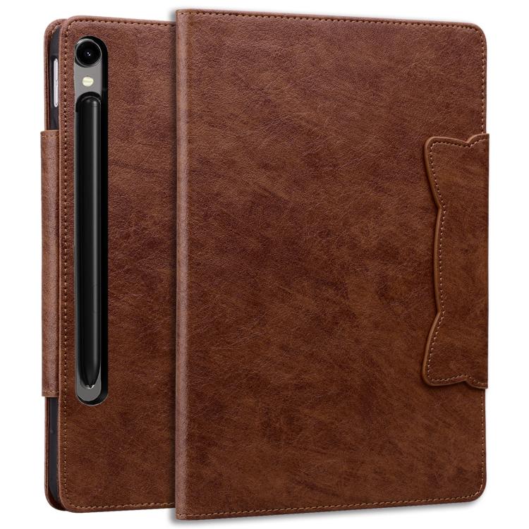 For Samsung Galaxy Tab S10 FE+ Cat Buckle Leather Tablet Case