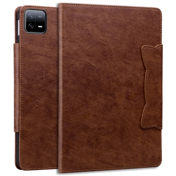 For Xiaomi Pad 6S Pro Cat Buckle Leather Tablet Case